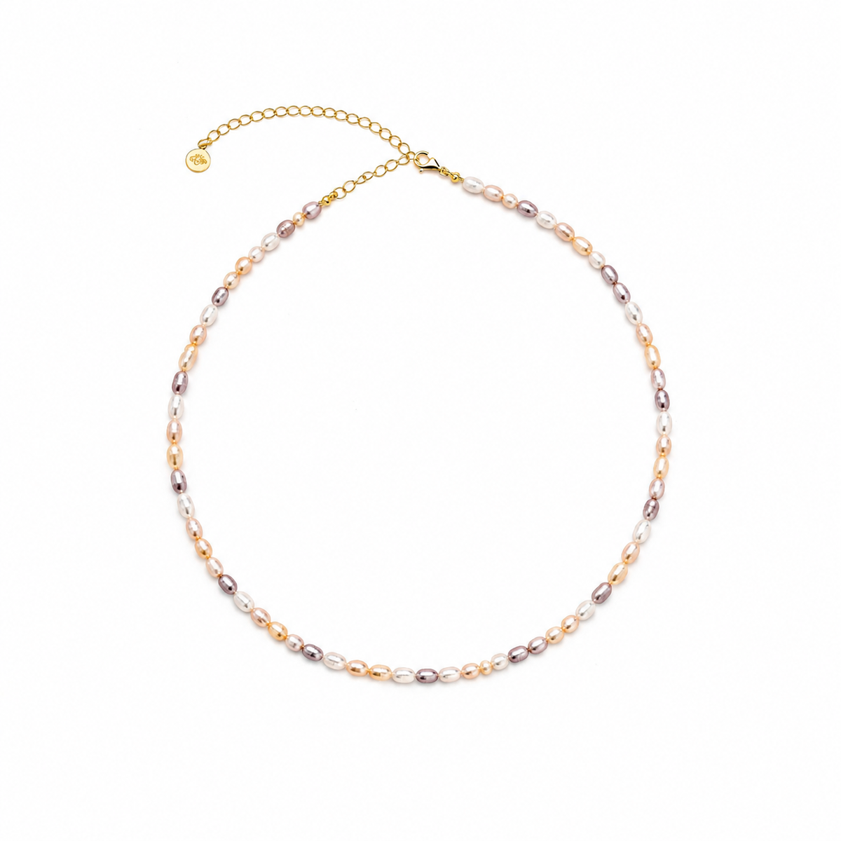 Divine Aura Multi-Color Freshwater Baroque Pearl Choker Necklace | Gold Plated