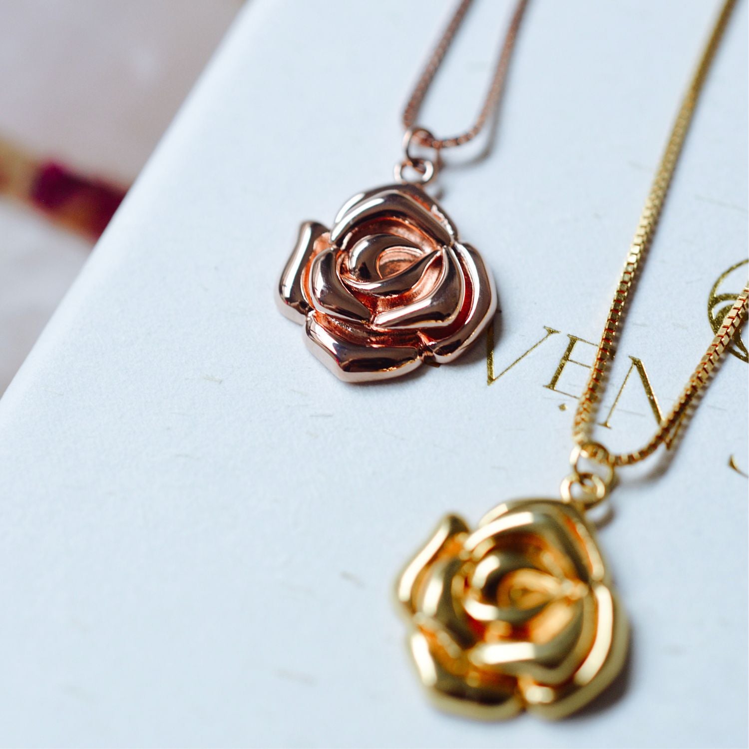 Mystic Rose Adjustable Necklace - Rose Gold - As seen on Olivia Culpo