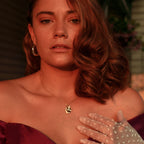 Collar de unicornio místico, oro de 18 k sobre plata de ley