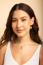 Virgo Zodiac Dangle Earrings in White Rhodium | Vintage Style Jewelry