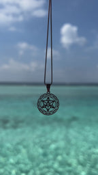 Collar de activación del cuerpo de luz de la estrella Merkaba – Joyería espiritual de oro rosa
