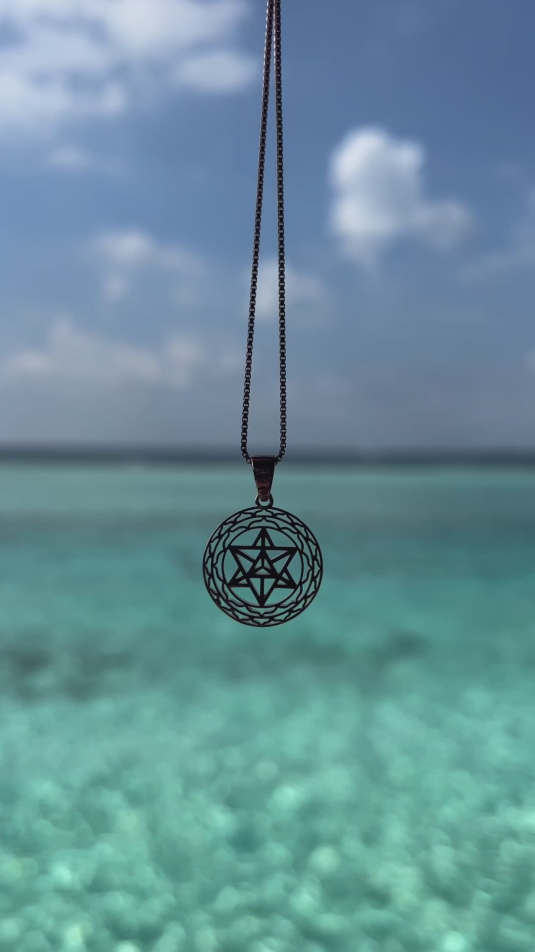 Merkaba Star Light Body Activation Necklace – White Rhodium Spiritual Jewelry