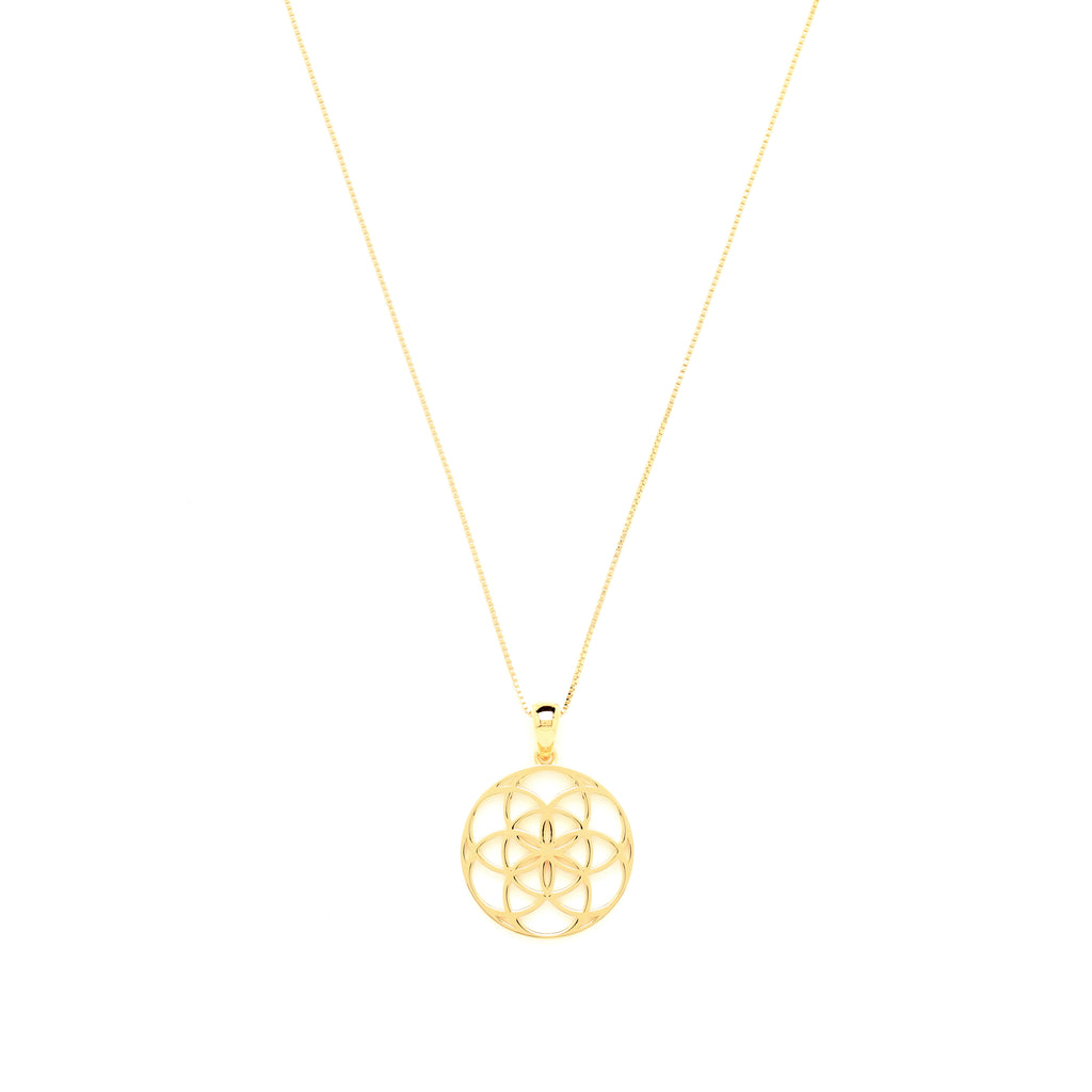 Seed of Life Abundance Necklace - 18K Gold