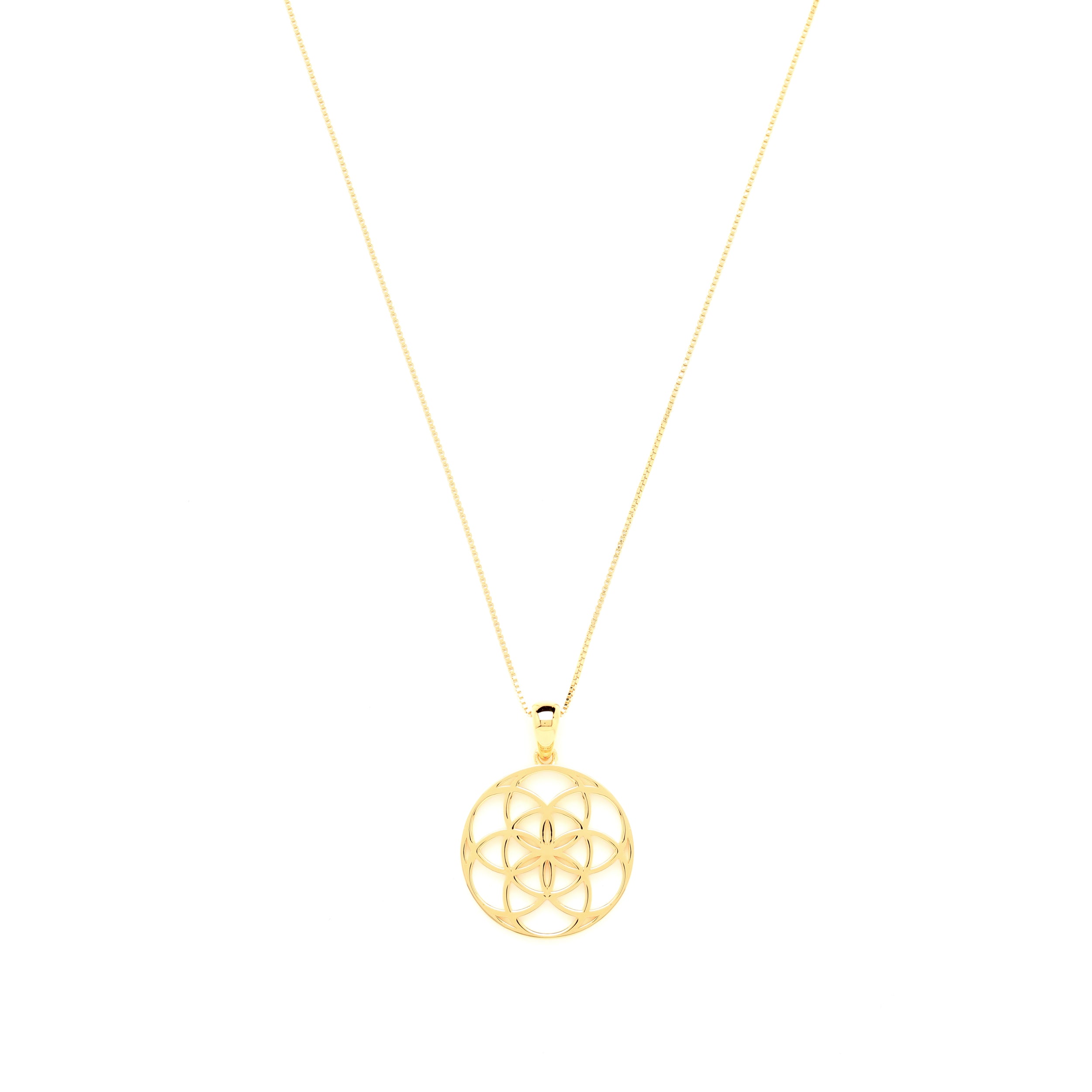 Seed of Life Abundance Necklace - 18K Gold