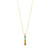 Chakra Align Rainbow Bar Necklace, White Rhodium