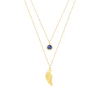 Archangel Michael Necklace – Angel of Protection – Lapis Lazuli – White Rhodium