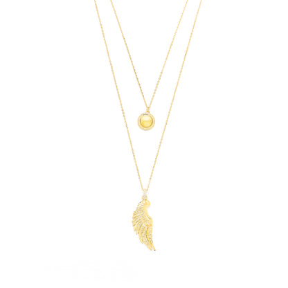 ARCHANGEL JOPHIEL Angel Of Beauty & Wisdom Necklace, 18k Gold Plated Sterling Silver with Quartz