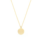 Flower of Life Link Chain Necklace – 18K Gold Over Sterling Silver Spiritual Jewelry