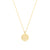 Flower of Life Necklace, 18K Gold Over Sterling Silver, Link Chain