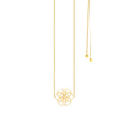 Gargantilla Semilla de la Vida - Lariat Estilo Y - Collar Reversible - Oro de 18K