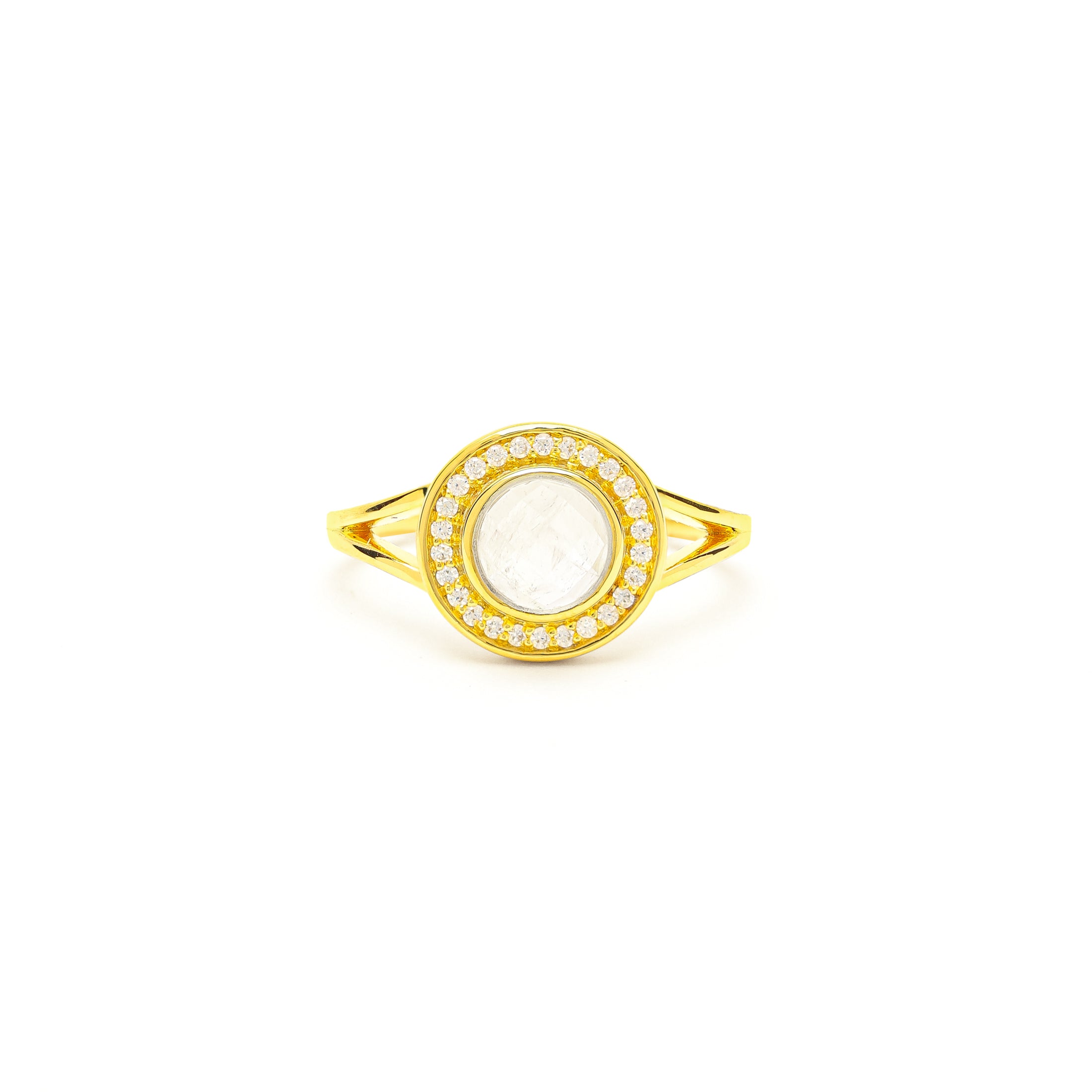 Moonstone Goddess Glow Ring - 18k Gold - Seen in Vanity Fair UK