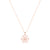 Seed of Life Feminine Power Amulet, White Chalcedony Chain, Rose Gold Plated