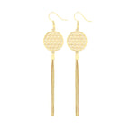 Flower of Life Protection Tassel Earrings - 18K Gold over Sterling Silver
