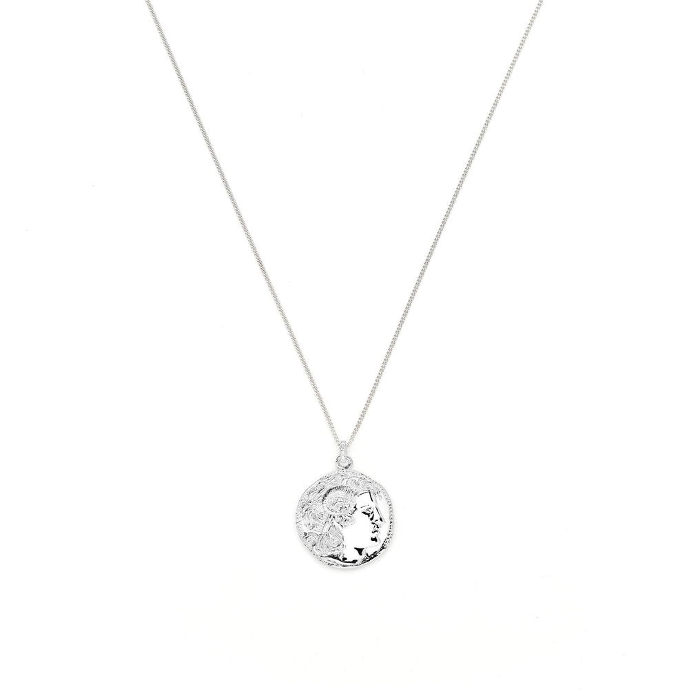 Alexander the Great Bust Antique Coin Necklace, Unisex, 18K Gold Over Sterling Silver