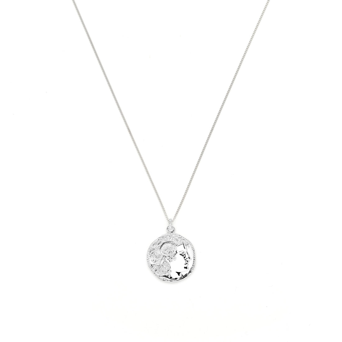 Alexander the Great Bust Antique Coin Necklace, Unisex, 18K Gold Over Sterling Silver