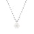 Energy Clearing Seed of Life Necklace, Black Spinel, White Rhodium