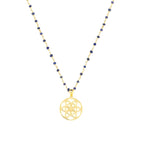 Collar Semilla de la Vida Verdad y Conciencia – Lapislázuli – Colgante Geometría Sagrada con Acabado en Oro de 18k