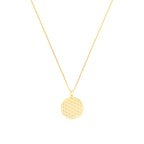 Flower of Life Necklace – White Rhodium – All Gender Sacred Geometry Jewelry