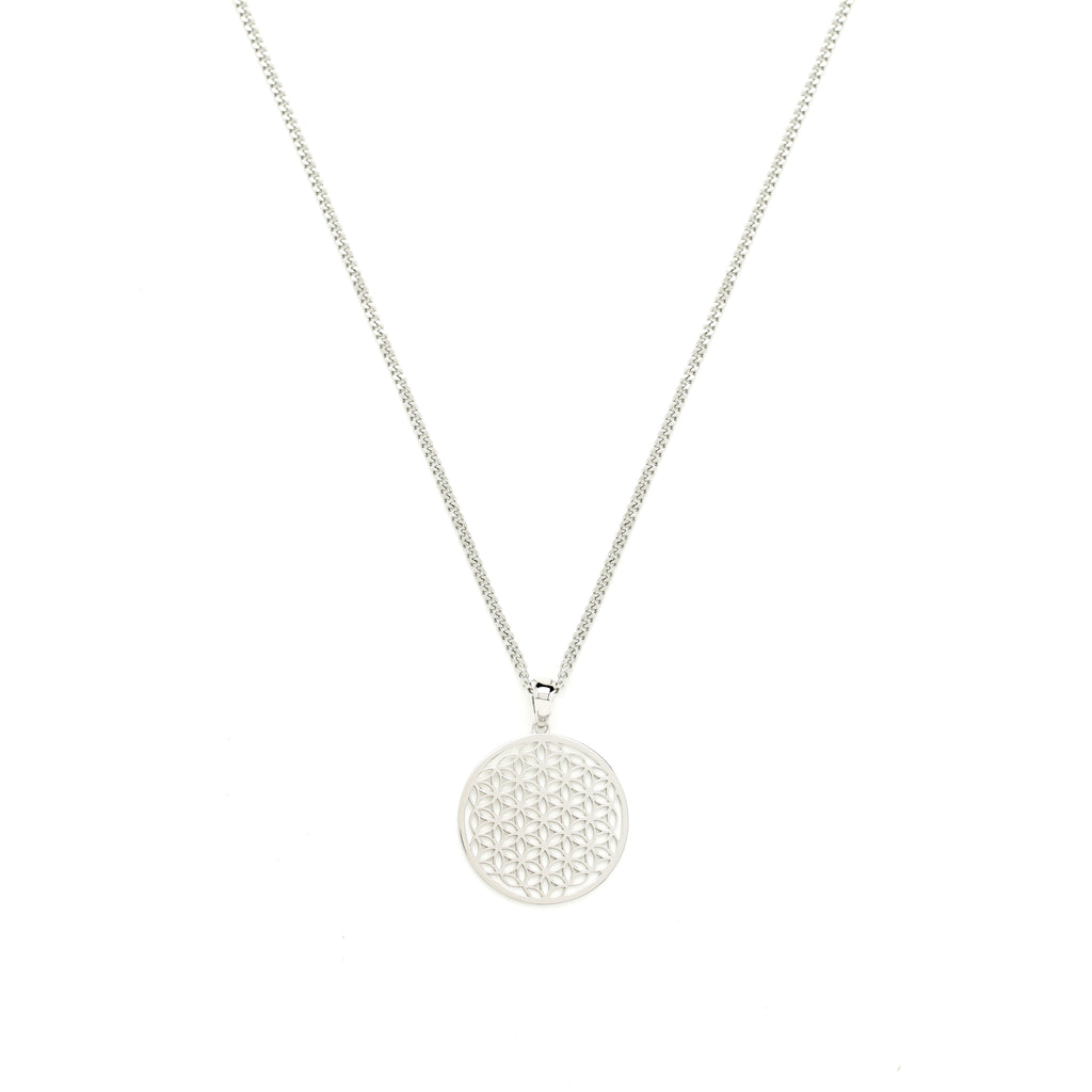 Flower of Life Necklace – 18K Gold – All Gender Sacred Geometry Jewelry