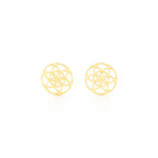 Seed of Life Stud Earrings - 18k Gold