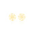 Seed of Life Stud Earrings, 18k Gold