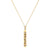 OM MANI PADME HUM 18k Gold, White Topaz Prayer Necklace, 22 inches