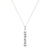 OM MANI PADME HUM, White Rhodium, White Topaz Prayer Necklace  *Seen in Harper's Bazaar