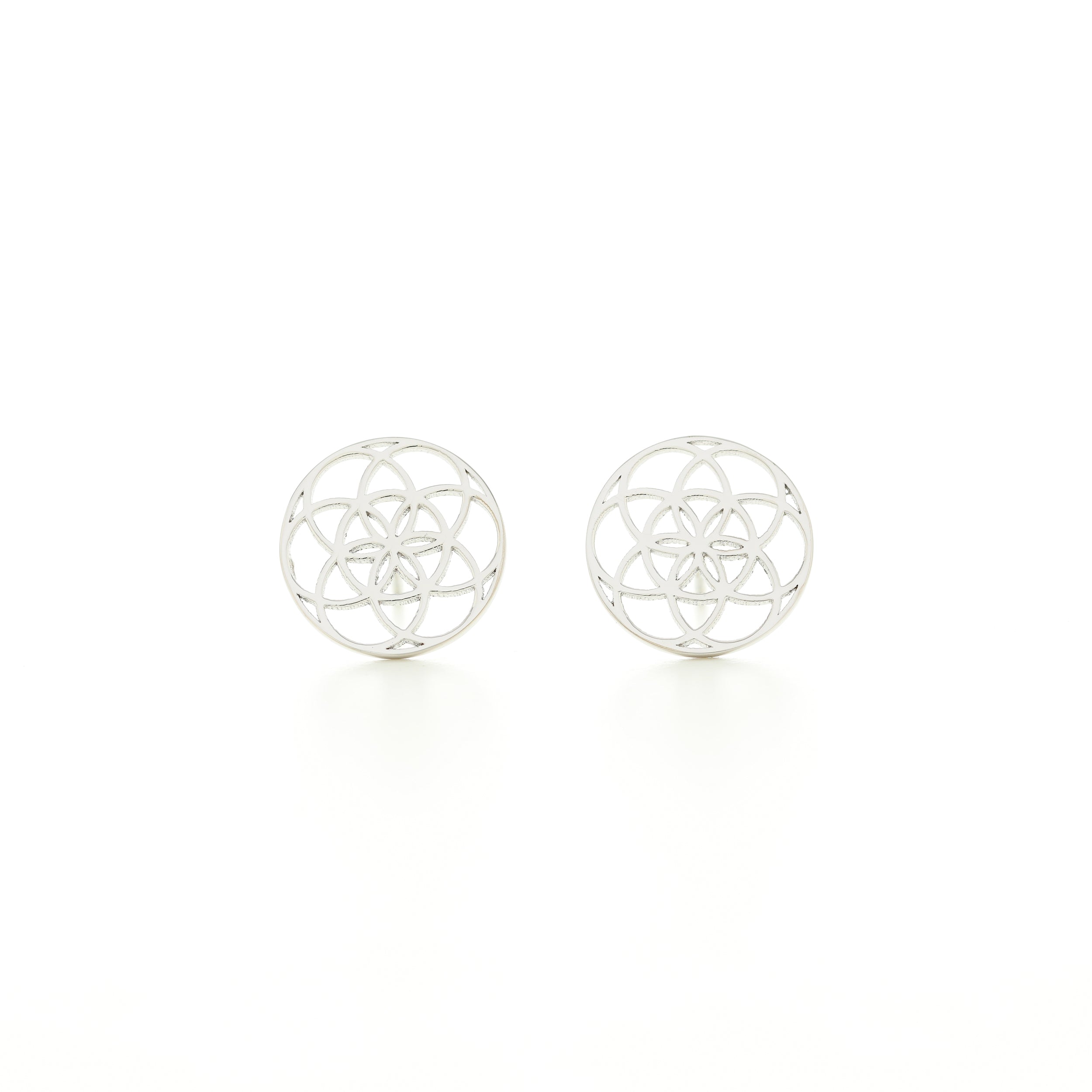 Seed of Life -  Rose Gold Stud Earrings
