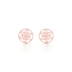 Seed of Life Stud Earrings - 18k Gold