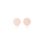 Flower of Life Stud Earrings - Rose Gold