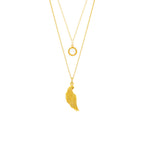 Archangel Gabriel Angel Of Communication Necklace - White Rhodium - Clear Quartz