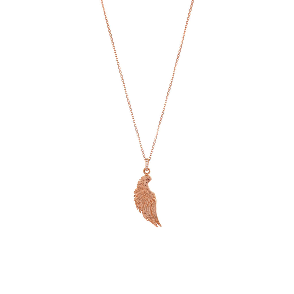 Angel Wing Necklace – Rose Gold Spiritual Jewelry