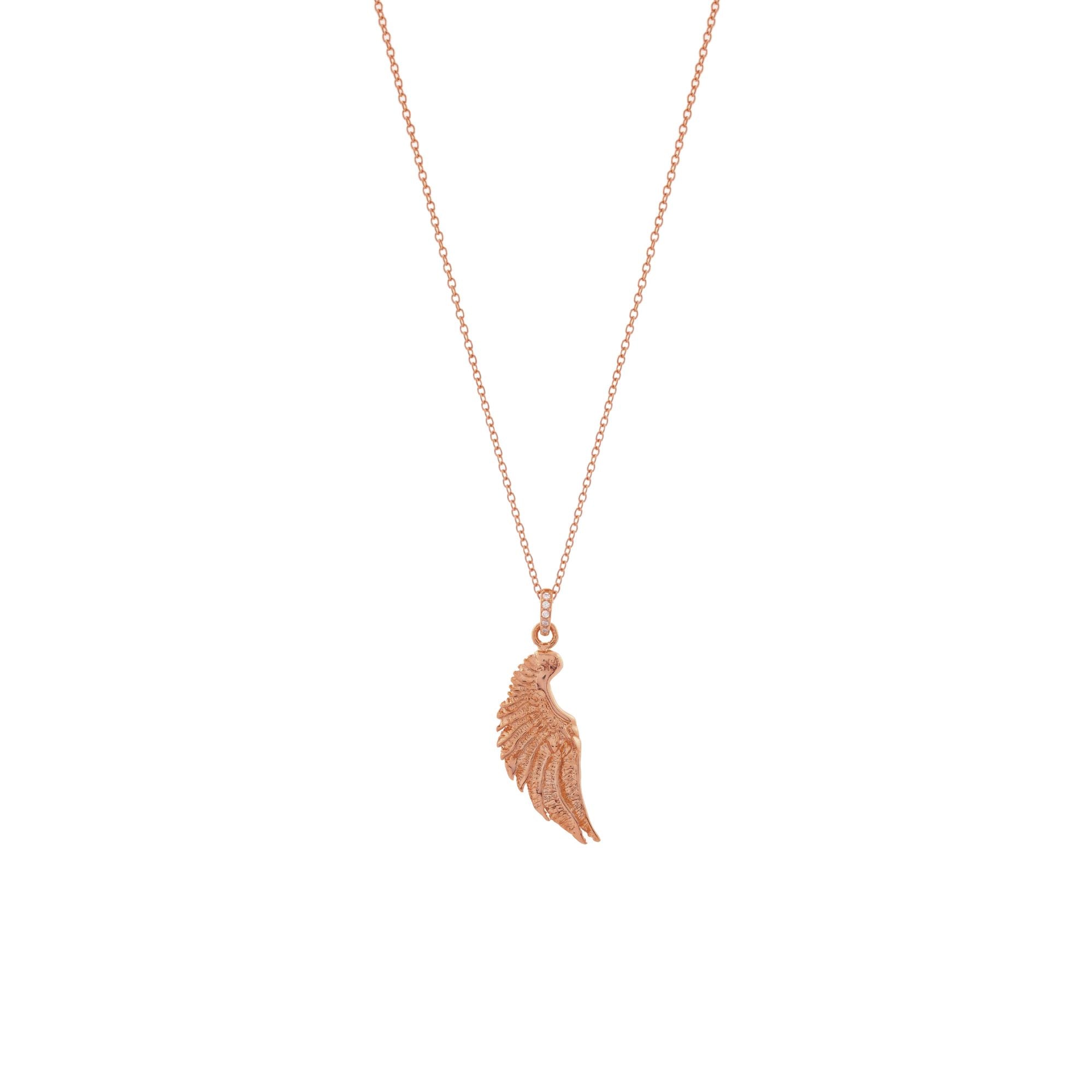 Angel Wing Necklace – Rose Gold Spiritual Jewelry