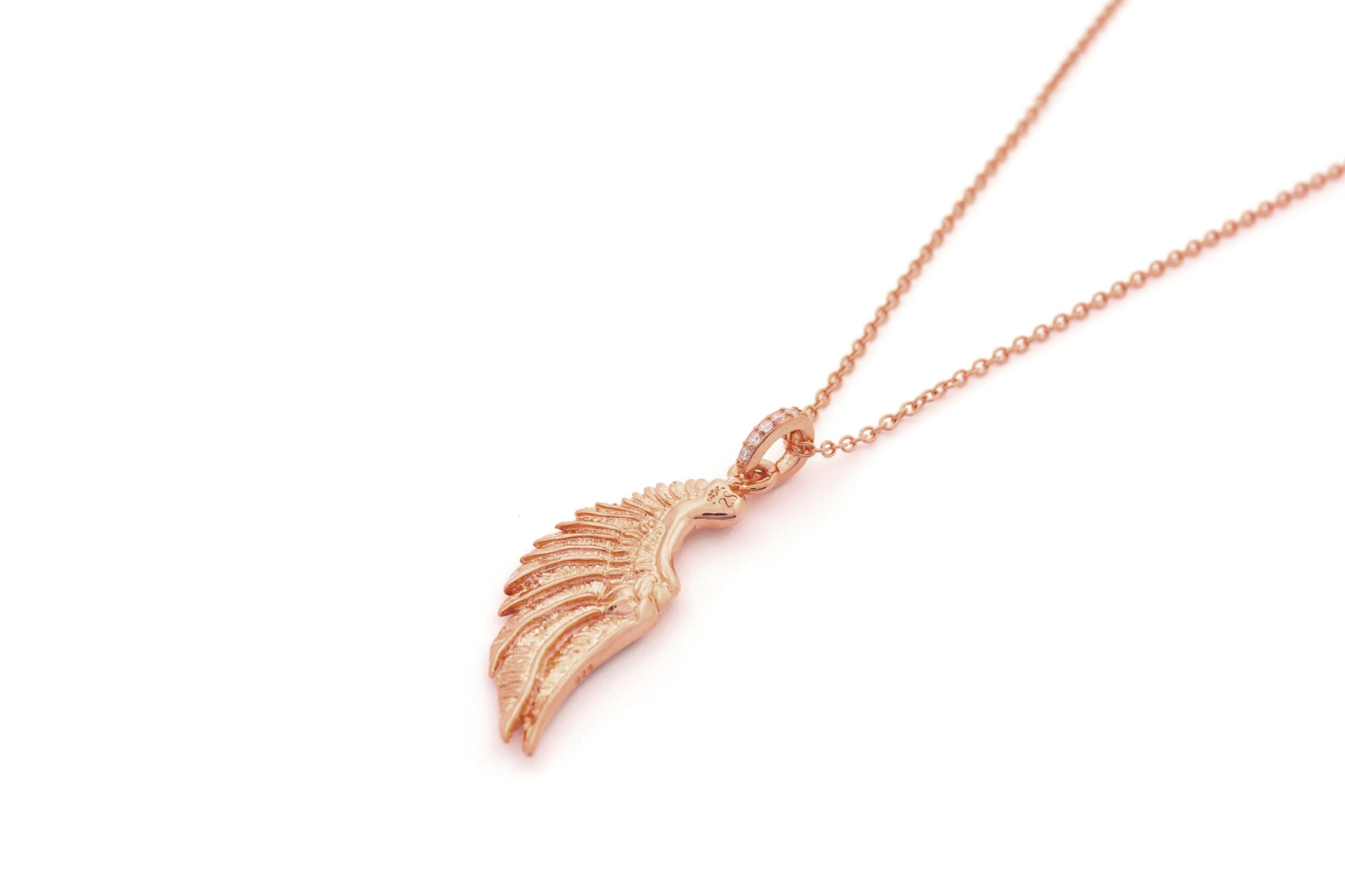 Angel Wing Necklace – Rose Gold Spiritual Jewelry