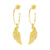 Angel Wing Hoop Earrings 18K Gold