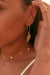 Angel Wing Hoop Earrings White Rhodium
