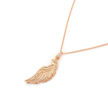 Angel Wing Necklace, Rose Gold