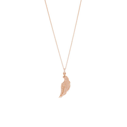 Angel Wing Necklace, Rose Gold