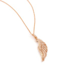 Angel Wing Necklace – Rose Gold Spiritual Jewelry