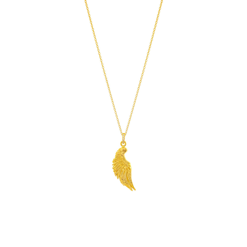 Angel Wing Necklace, 18k Gold