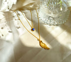 Archangel Michael Necklace – Angel of Protection – Lapis Lazuli – White Rhodium