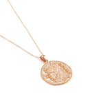 Athena Antique Coin Necklace - Rose Gold Plated