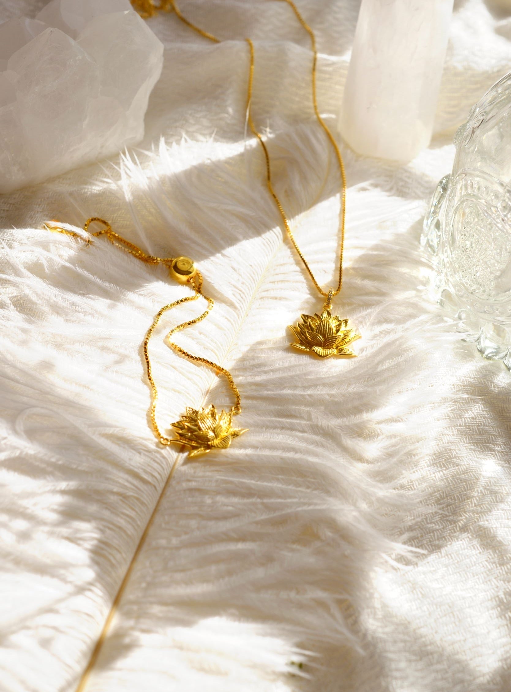 Awakened Lotus Jewelry Set – Spiritual Transformation Collection
