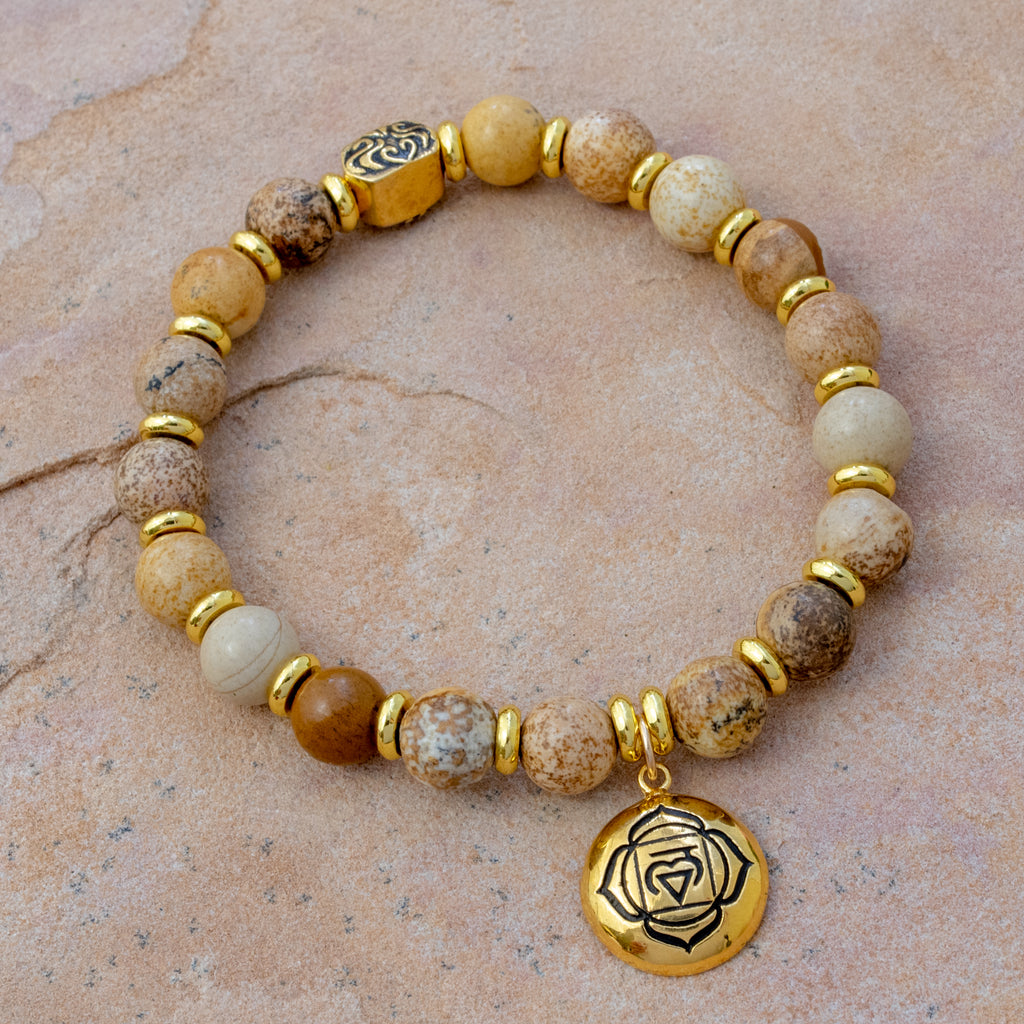 Root Chakra Activation Bracelet – Picture Jasper Spiritual Jewelry