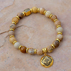 Pulsera de activación del Chakra Raíz – Joyería espiritual de jaspe de cuadro