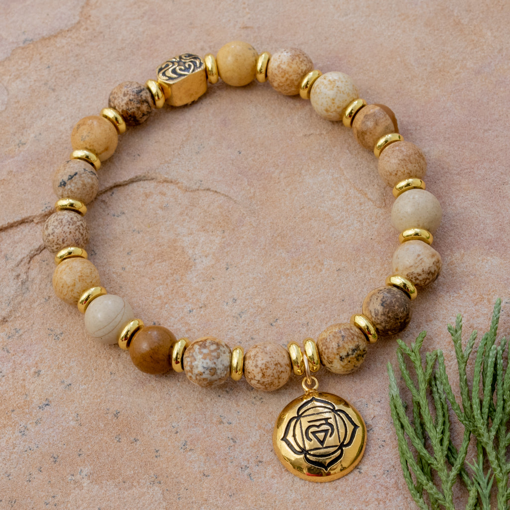 Root Chakra Activation Bracelet – Picture Jasper Spiritual Jewelry