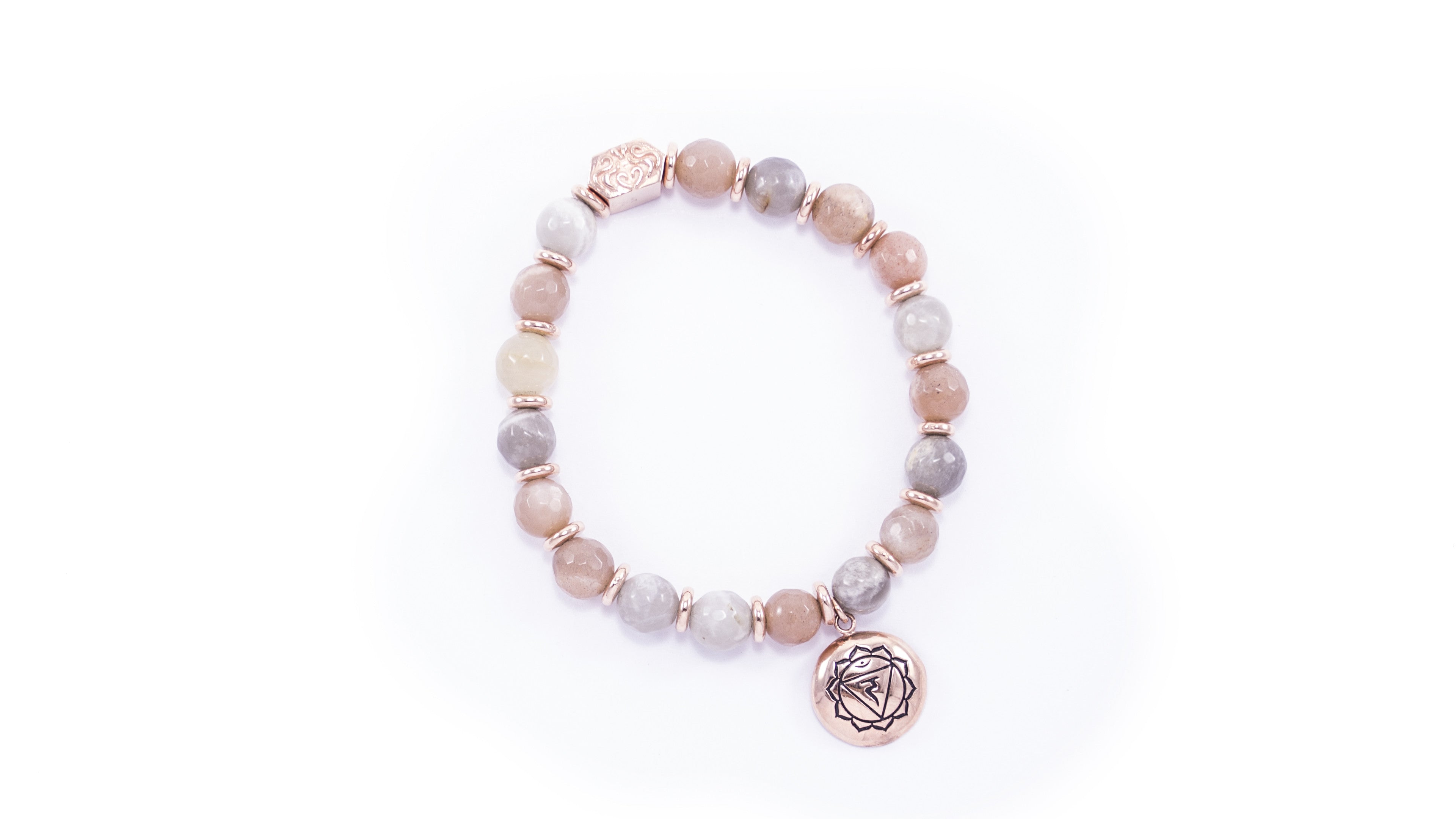 Solar Plexus Chakra Activation Bracelet Sunstone, 18k Gold Finish