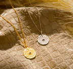Evil Eye Protection Necklace – Sapphire & White Topaz – White Rhodium Sterling Silver | Seen on Camilla Belle