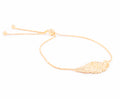 Angel Wing Bolo Friendship Bracelet Rose Gold Vermeil