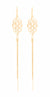 Infinite Love Foliate Tassel Earrings White Rhodium